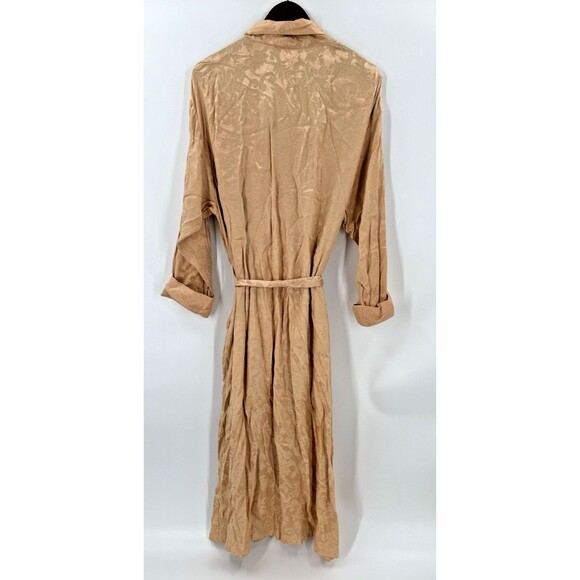 VINTAGE 90's Victoria Secret Gold Full Length Robe USA Made With Pockets MEDIUM - Picture 8 of 11